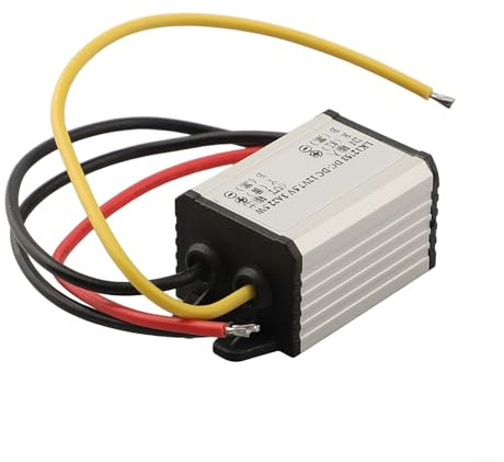 Honseadek Convertitore di tensione DC DC Step Down da 12 V a 3 V 6 V 7,5 V modulo regolatore di potenza automobilistico 3 A involucro metallico ad alta efficienza per elettronica auto (da 12 V a 7,5 V