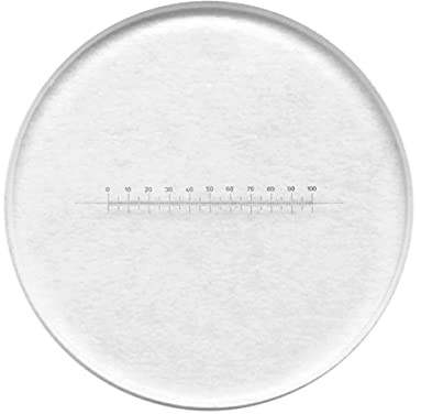 Mikroskop-Zubehör-Kit X = 10 Waagen Lineal Okular Mikrometer Div 0,1. MM-Mikrometer for das Mikroskop Mikroskopische Objektträger(Diameter 21 mm)