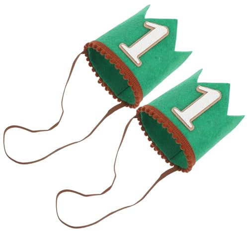TOYANDONA 2 gorros para fiesta de primer cumpleaños: de primer cumpleaños, linda y minimalista. Gorro para fiesta de de bebé, para niños y niñas. Accesorios fotográficos para celebración de niños