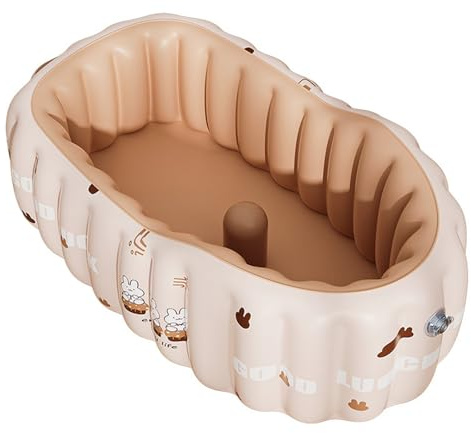 Vasca da bagno gonfiabile per neonati con pavimento antiscivolo, inserti rimovibili, pieghevole per un comodo bagno ovunque e in qualsiasi momento