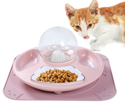 Kattmatsskål - Multifunktionell Vattenskål För Innekatter - Mattallrik För Inomhus Och Utomhus I Vardagsrum Sovrum Kontor Trädgård Balkong Terrass - Vardagsrum Sovrum Kontor Balkong Park
