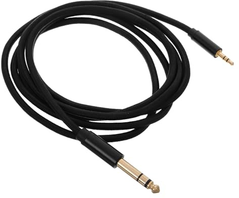 NOLITOY Cavo Audio Stereo 35 MM a 65 MM Maschio Maschio 2 M Estensore per Chitarra Elettrica Amplificatori e Tastiere Trasmissione Stabile e Compatibile Altoparlanti e Mixer