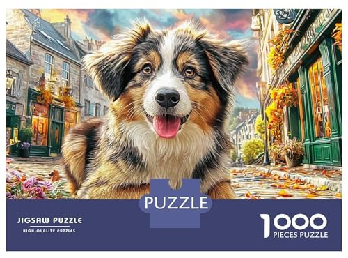 Border Collie Puzzle 1000 PiècesCollie Rest pour Passionnés Carton Épais Difficile pour Collectionner Livraison Rapide avec Affiche Guide 70x50cm/1000pcs