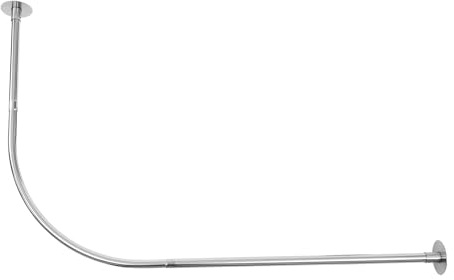 Duschdraperistång, duschdraperistång L-form, 70–95 x 105–165 cm infällbart hörn duschdraperistång, ingen borrning duschstång hörn badkar, rostfritt stål teleskopstång, för garderob badrum
