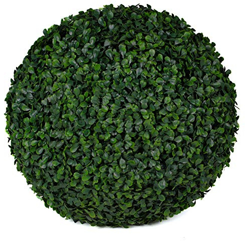 3rd Street Inn Large Boxwood Topiary Ball - Artificial Plant Set - Indoor/Outdoor Wedding Party Decor - Faux Foliage Garden Sphere - Tree and Bush Substitute (15)