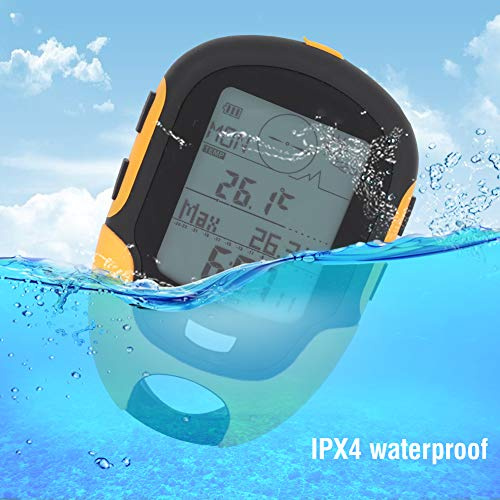 Keenso Altimètre numérique, FR510 ABS IPX4 Thermomètre LCD étanche Navigation GPS USB Humidité de température Rechargeable pour Le Camping activité d’Escalade en Plein air