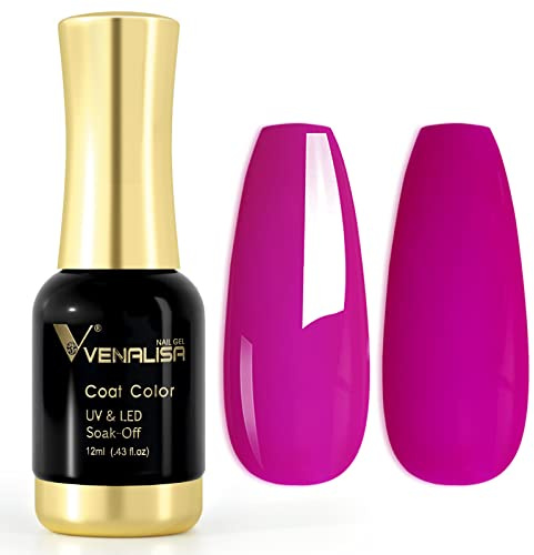 VENALISA UV Nagellack Gellack Veilchen farben,Gel Nail Polish Soak Off Nägel Farbgel Kit Lila Purple Gel Nagellack für Nageldesign Maniküre 12ml