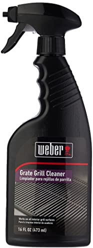 Weber Outdoor Grill Spray Bottle Cleaner & Degreaser, 16 oz – Safe, Non‑Corrosive, Effective Formula for Stainless Steel & Cast‑Iron Grates, Smokers, Ovens & Microwaves