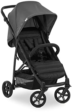 hauck Rapid 4, Grau - Kinderbuggy mit Liegefunktion für Babys ab Geburt bis 22 kg - Klein Zusammenklappbar - Höhenverstellbarer Schieber - Pannensichere Kunststoff Räder