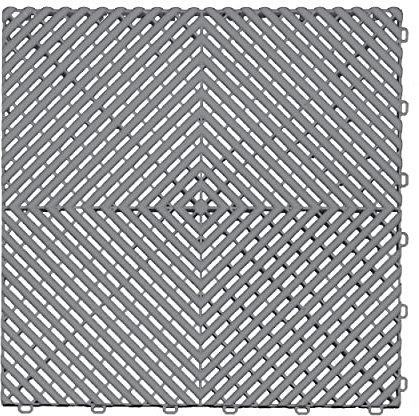 Swisstrax Garage Floor Ribtrax PRO - Azulejos para suelo de garaje, 15.75 x 15.75 pulgadas, gris perlado, juego de 6 piezas