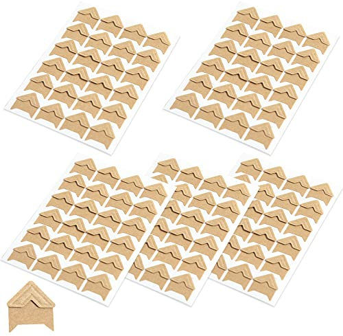 120pcs Photos Mounting Sticker,Photo Corners Self Adhesive,Self Adhesive Photo Corners Picture Frame Corners Photo Paper Sticker,Photo Mounting Corners Sticker for DIY Craft Scrapbooking Photo Album