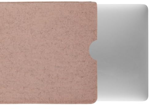 CoverKingz Filz Hülle für MacBook Pro 14 - Notebook Tasche handgefertigt aus Wollfilz - hochwertige Laptophülle aus 100% Schurwolle - Moderne Handmade Filzhülle Case Rosa