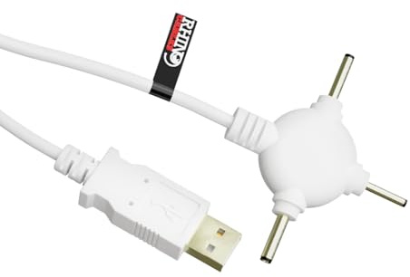 rhinocables USB to Triple Head DC Power Cable, 2.5mm, 3.0mm, and 3.5mm DC jacks, Universal 5V Power Charger Adapter Cord, Versatile Charging Solution for Gadgets, Routers and Electronics | and 3.5mm DC jacks, Universal 5V Power Charger Adapter Cord, Versatile Charging Solution for Gadgets