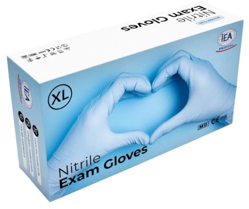 IEA Medical Nitrilhandschuhe blau XL, Einweghandschuhe, latexfrei&puderfrei