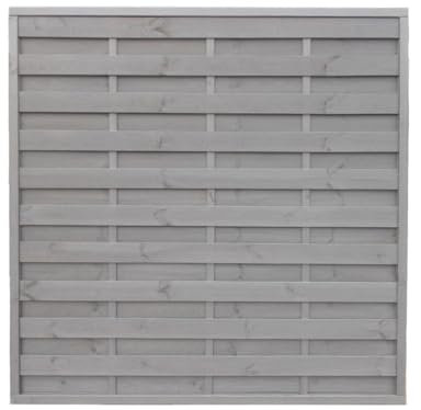 Woodtex │ Sichtschutzzaun │ Gartenzaun Kiefer │ grau vorlasiert │ 180x180x4,4cm │ Lamellen 95x8mm │ Edelstahl verschraubt │ stabil & wetterfest │ ideal für Terrasse & Garten