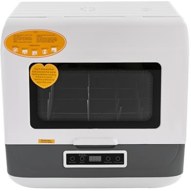 Lave-vaisselle portable, blanc, avec 3 modes de lavage, 45 x 40 x 44,8 cm, pour petites maisons, appartements, dortoirs