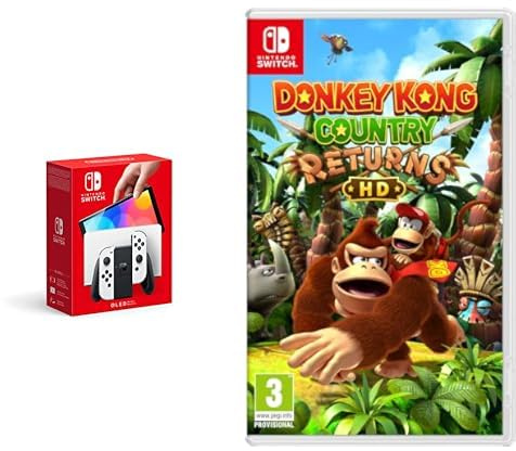 Nintendo Switch (versión OLED) Blanca & Donkey Kong Country Returns HD