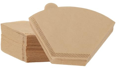 QUARKZMAN 200 Stück U Kaffeefilter Größe 1 Einweg-Papierfilter Holzfarbe | Für Kaffeemaschinen, Natürliche ungebleichte Holzfaser, geeignet für Kaffeefilter Drip Coffee Maker, 1-2 Tassen