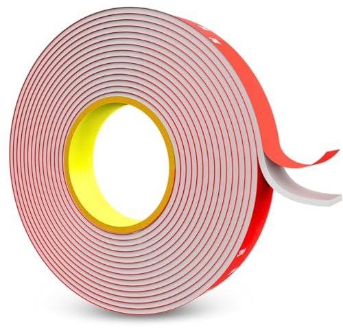 SOLNIT Nastro di montaggio biadesivo resistente, impermeabile, adesivo di montaggio forte, decorazione per casa, ufficio, auto, vetro, cartello, parete, realizzato con 4229P (20mm x 3 meter)