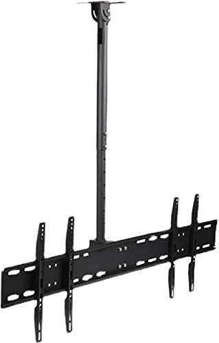 Soporte de techo ajustable para televisores de 14 y 40 pulgadas, inclinación giratoria y opciones de pantalla dual, soporta hasta 88 libras