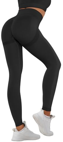 Zhiaek Mallas Deporte Mujer Push Up Cintura Alta Leggins Deportivos Mujer Elástico Sin Costuras Leggings Anticeluliticos Pantalones Deportivos Opaco Scrunch Butt para Yoga Running Fitness