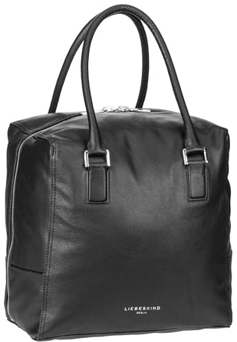 LIEBESKIND BERLIN 3D Leather Kayla Satchel M Black