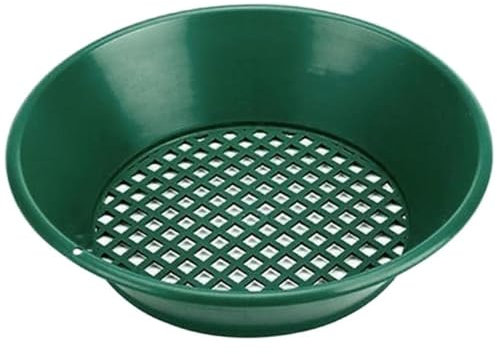 BEAHING Padella di setaccio, classificatore d'oro, Padella di setacciatura a Maglie da 14 Pollici, setaccio d'oro in plastica per Strumenti di rilevamento di Metalli da Spiaggia di Sabbia
