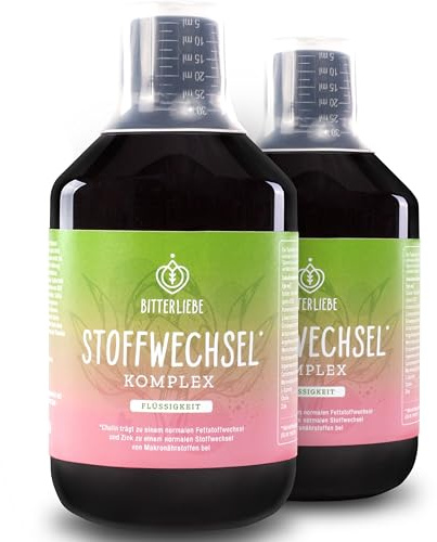 BitterLiebe Stoffwechsel * Shot - Mariendistel Artischocke Löwenzahn und L Carnitin zum Stoffwechsel beschleunigen * - Stoffwechselkur * mit Zink, Cholin und Bitterstoffe