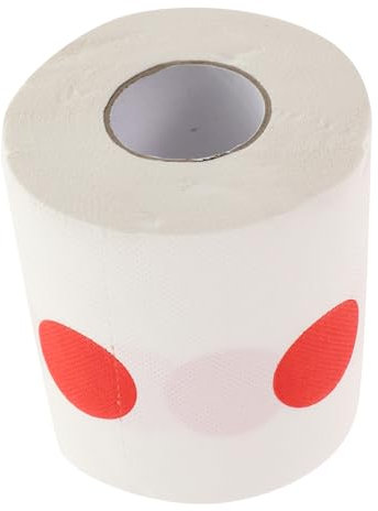 OATIPHO Rotes Japanisches Toilettenpapier Mit Punkten Lustige Und Kreative Badezimmerdekoration Für Geburtstagsfeiern Langlebiges Bedrucktes Klopapier Für Verschiedene Anlässe