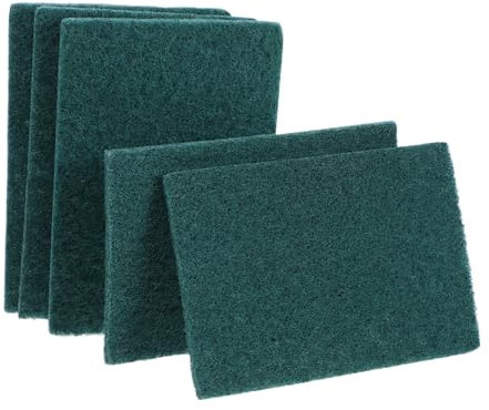 ABOOFAN 5 Piezas Estropajo Trapo para Fregar fregadora de Plancha fregador de Platos de Cocina Almohadillas depurador de Fuera de Plato de Servicio Pesado poliéster Verde Oscuro