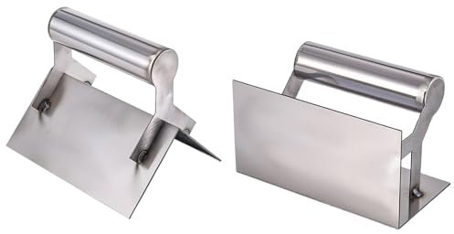 Juego de 2 herramientas de esquina de pared de acero inoxidable, paleta de esquina externa e interna para placas de yeso, ángulos de 90 grados, paleta de esquina cuadrada exterior