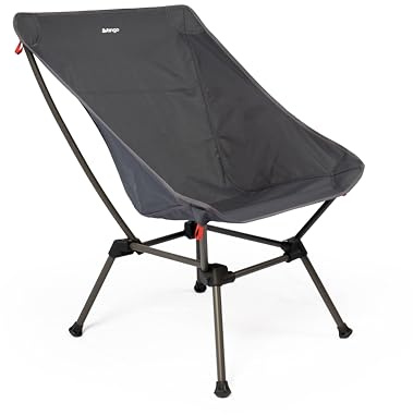 Vango Micro Lux Camping Chair – Oversized Compact Folding Chair with Steel Frame, Durable Endure Fabric, 180kg Heavy Duty Capacity, Carry Bag Included for Camping, Festivals & Outdoor Use (India Ink)