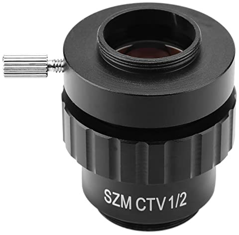 Spacnana Microscopio Stereo 0,5x Lice Obiettivo Ausiliario, Distanza di Lavoro di 287 Mm con Filettatura di Montaggio 28 Mm, per Microscopio Stereo Trinoculare
