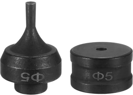 QUARKZMAN Idraulica per Perforazione Matrice per Fori Rotondi 5mm Punzoni Idraulici in Acciaio 40Cr, kit per Punzone per Metallo Elettrica CH-60 Pressa Idraulica, Nero