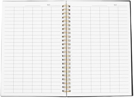 jojofuny Carnet Quadrillé D’Organisation D’Inventaire avec Pages Blanches Lignées Registre de Suivi des Stocks et Grand Livre Comptable pour Gestion Financière au Bureau Entrepôt Format