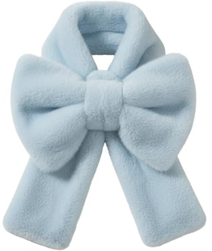 Stakee Bufanda De Invierno Lisa con Lazo Grande para Niñas, Bufandas con Cuello Cruzado, Calentador De Cuello para Adolescentes Y Estudiantes, Bufanda De Cuello De Felpa para Mujer