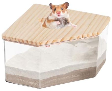 Sandbad Für Kleintiere – Geräumige Hamster-Badebox, Mehrzweck-Rennmaus-Toilette Und Grabbereich, Langlebiges Haustierzubehör | Lustiges Innengehege Für Kinderzimmer, Balkon, Käfig, Lebensraum, Heimgeb