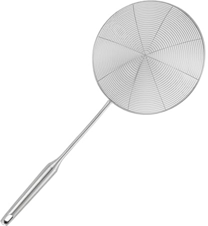 Cuillère Araignée En Fil Métallique – Friture En Acier Inoxydable, Louche Passoire, Panier Profond | Outil De Cuisine Durable Pour Faire Bouillir Les Pâtes Et Faire Frire, Enlever L'huile, Soupe, Prép