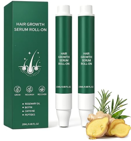 Roota Hair Growth Serum Roll-On, Rosmarinöl für Kopfhautpflege & Volumen, Haarserum für dichter aussehendes Haar