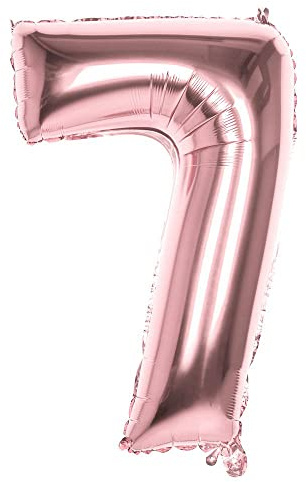 Boland Ballon gonflable en forme de chiffre, taille 86 cm, or rose, ballon chiffre, air, anniversaire, anniversaire de mariage, année de vie, fête surprise, anniversaire d'enfant, décoration