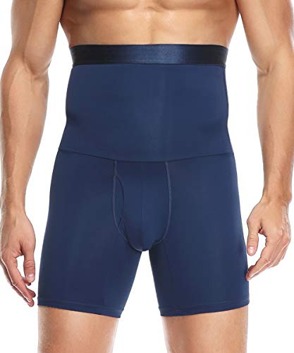 QUAFORT Pantalones Cortos de Control de Abdomen para Hombre, Cintura Alta, Adelgazante, Moldeador, Pierna íntima, Calzoncillos