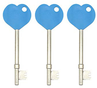 Radar Key Blue Top Comfort Grip for Phlexicare Radar NKS Lock Pack of 3