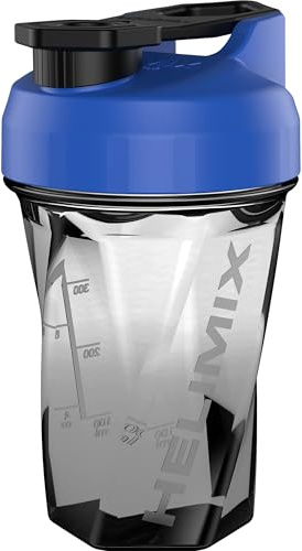 Helimix 2.0 Vortex Eiweiß Shaker Flasche, 500 ml (20 oz) - Portabler Shake Becher für Protein Shake & Smoothie - Keine Mixkugel, Schneebesen oder Klumpen - Fitness Shaker Spülmaschinenfest & BPA-frei