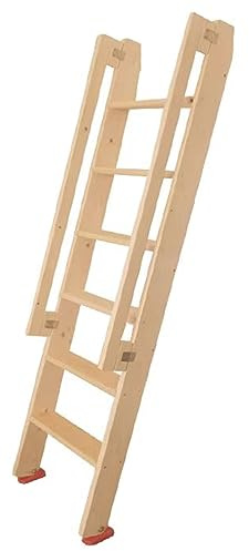 EsEntL 6.5 5.7 4.9 4.1 3.2 ft High Wooden Bunk Bed Ladder with Handrails, 3.7 Wide Rungs, Replacement Ladder Only, 7 6 5 4 3 Steps Loft Bed Ladder for Travel Trailer School (Size : 100cm/39.3/3.2