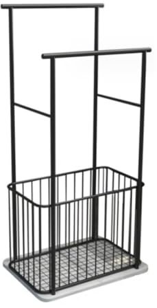 Porte-Serviettes de Salle de Bain sur Pied Porte-serviettes En Métal À 2 Niveaux, Avec Panier À Linge Amovible Et Base En Marbre, Porte-serviettes Nordique Pour Chambre À Coucher échelle Porte Serviet