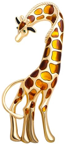 Broche Animal Girafe Pour Femmes Filles Hommes Mode Strass Exquis Grande Robe Chapeau Accessoires De Costume Créatif Noël Anniversaire Vacances Décor Bijoux Cadeau