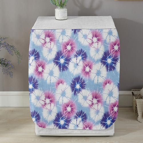 Highdi Graffiti Housse de Protection pour Machine à Laver, Chargement Frontal Housse La Poussière avec Ouverture Frontale pour Linge Domestique (Tie-Dye 2,Capacité S 6~7.5KG)