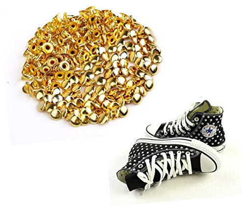 HAPINARY 100 Stück 6 Mm Runde Pilzförmige Metallnieten Diy Für Lederschuhe Taschen Armbänder Schnellnieten
