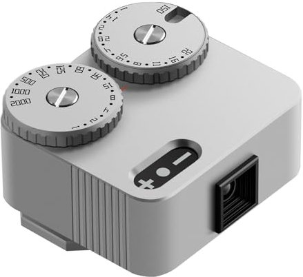 Light Meter for Cameras, Real-time Metering Tool, 2 Dial To Adjust Aperture and Shutter Speed 23 Gears, with Cold Shoe Mount, for Rangefinder Cameras Photography