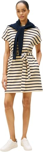 Tommy Hilfiger Damen Gold Button Jersey F&f Dress Ww0ww49239 Ausgestelltes Kleid (1er Pack)